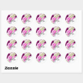 Rose und Peony Bouquet Vielen Dank Sticker (Blatt)