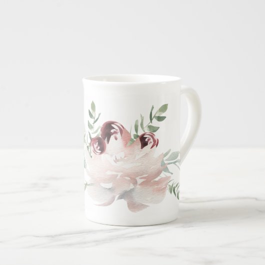 Rose und Peony Water Bone China Tasse (Vorderseite Rechts)