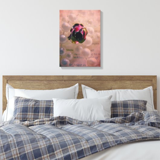 Rose und Perlen Leinwanddruck (Insitu (Schlafzimmer))