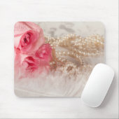 Rose und Perlen mit Federn Mousepad (Mit Mouse)