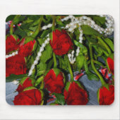 Rose und Perlen Mousepad (Vorne)