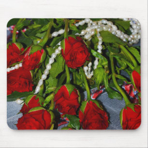 Rose und Perlen Mousepad