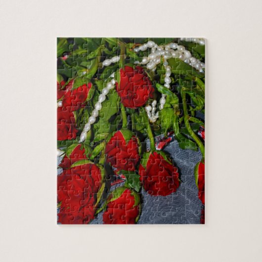 Rose und Perlen Puzzle (Vertikal)