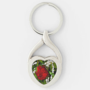 Rose und Perlen Schlüsselanhänger