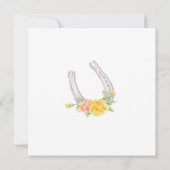 Rose und Pferde Hochzeitsfeier Einladung (Rückseite)