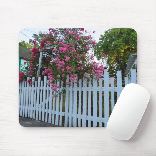 Rose und Picketzaun - Martha's Vineyard Mousepad (Mit Mouse)