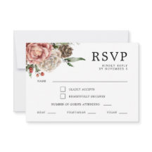 Rose und Pine Floral Winter Wedding