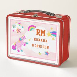 ROSE UND PINK GRÜN, GEWINNER UNICORN MITTAGESMETAL METALL BROTDOSE