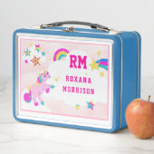 ROSE UND PINK UND EINZIGARTIGE BLAU METALL BROTDOSE (Beispiel)