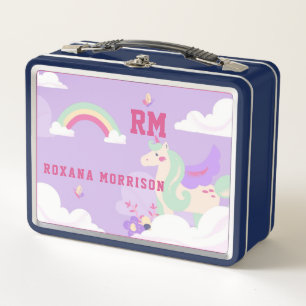 ROSE UND PINK UND EINZIGARTIGE BLAU METALL BROTDOSE