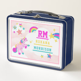 ROSE UND PINKBLAU, GEWINNES MITTAGESMETAL METALL BROTDOSE