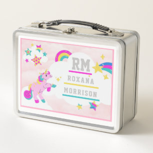 ROSE UND PINKBLAU, GEWINNES MITTAGESMETAL METALL BROTDOSE