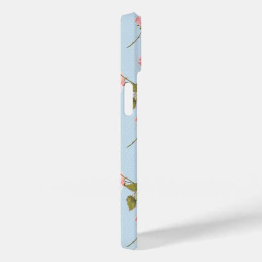 Rose- und Polka-Dots-Muster Case-Mate iPhone Hülle (Rückseite / Rechts)