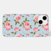 Rose- und Polka-Dots-Muster Case-Mate iPhone Hülle (Rückseite (Horizontal))