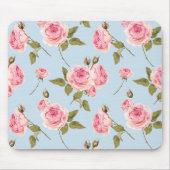 Rose- und Polka-Dots-Muster Mousepad (Vorne)