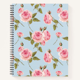 Rose- und Polka-Dots-Muster Notizblock