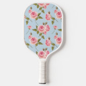 Rose- und Polka-Dots-Muster Pickleball Schläger (Rückseite)