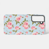 Rose- und Polka-Dots-Muster Samsung Galaxy Hülle (Rückseite (Horizontal))