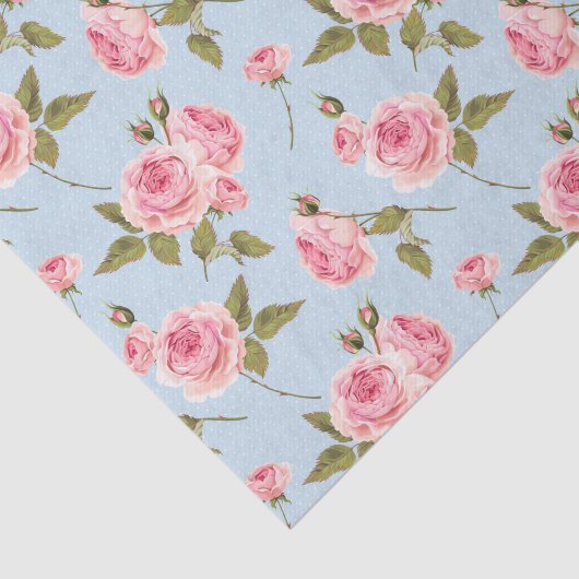 Rose- und Polka-Dots-Muster Seidenpapier (Ausschnitt)