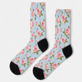 Rose- und Polka-Dots-Muster Socken (Linkes Detail)