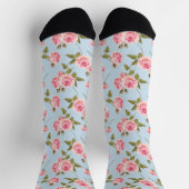 Rose- und Polka-Dots-Muster Socken (Oben)