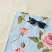 Rose- und Polka-Dots-Muster Strandtuch (Beispiel)