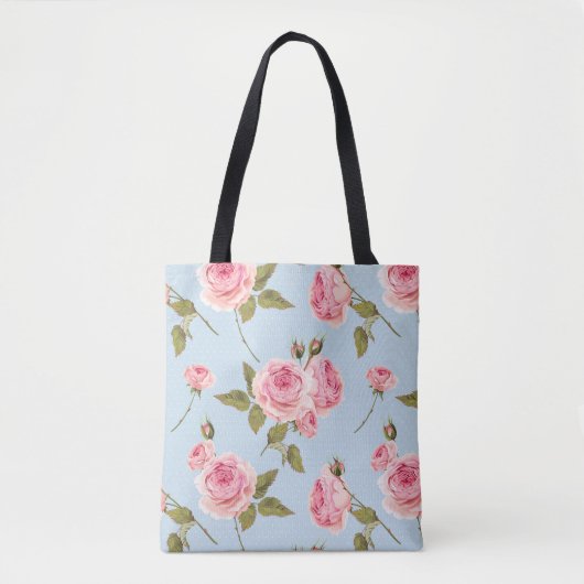 Rose- und Polka-Dots-Muster Tasche (Vorderseite)
