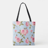 Rose- und Polka-Dots-Muster Tasche (Rückseite)