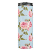 Rose- und Polka-Dots-Muster Thermosbecher (Rückseite)
