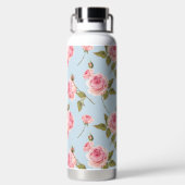 Rose- und Polka-Dots-Muster Trinkflasche (Rückseite)