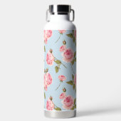 Rose- und Polka-Dots-Muster Trinkflasche (Vorderseite)