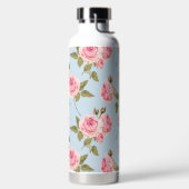 Rose- und Polka-Dots-Muster Trinkflasche (links)