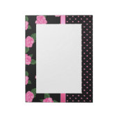 Rose und Polka Dots Notizblock (Rotiert)