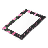 Rose und Polka Dots Notizblock (angewinkelt)