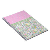 Rose und Polka Dots: Spiralheft, Journal Notizblock (Rechte Seite)