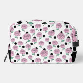 Rose und Polka Punkte. Waschbeutel (Rückseite)