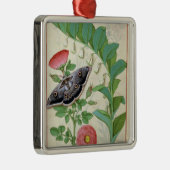 Rose und Polygonatum Silbernes Ornament (Rechts)