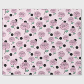 Rose und Punkte. Geschenkpapier (Flach)