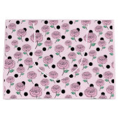 Rose und Punkte. Große Geschenktüte (Vorderseite)