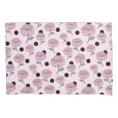 Rose und Punkte. Kissenbezug (Vorderseite)