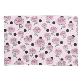 Rose und Punkte. Kissenbezug