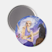 Rose und Raven Magnet (Vorderseite/Rückseite)