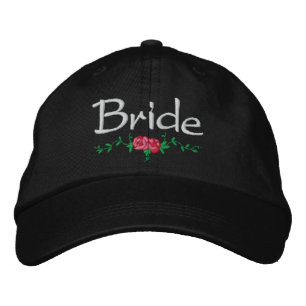 Rose und Reben bestickt Bridal Wedding Cap Bestickte Baseballkappe