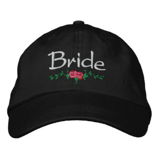Rose und Reben bestickt Bridal Wedding Cap Bestickte Baseballkappe