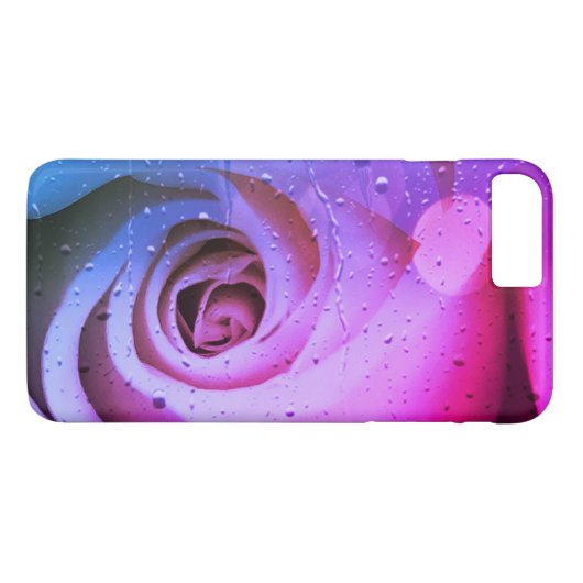 Rose und Regentropfen Case-Mate iPhone Hülle (Rückseite (Horizontal))