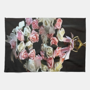 Rose und Ribbons Dekorationskranz Geschirrtuch
