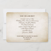 Rose und Rings Vow Renewal Einladung (Rückseite)