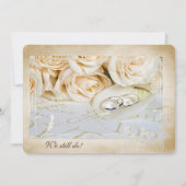 Rose und Rings Vow Renewal Einladung (Vorderseite)