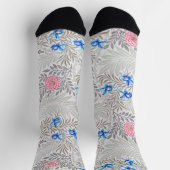 Rose und Rittersporn, William Morris Socken (Oben)