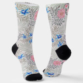 Rose und Rittersporn, William Morris Socken (Gewinkelt)